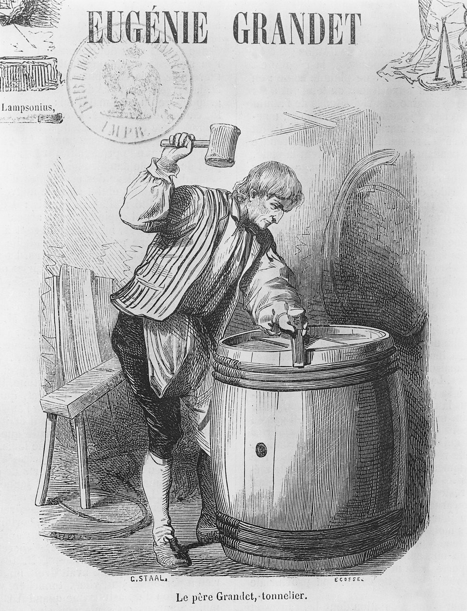 Vater Grandet, der Küfer, Illustration aus 