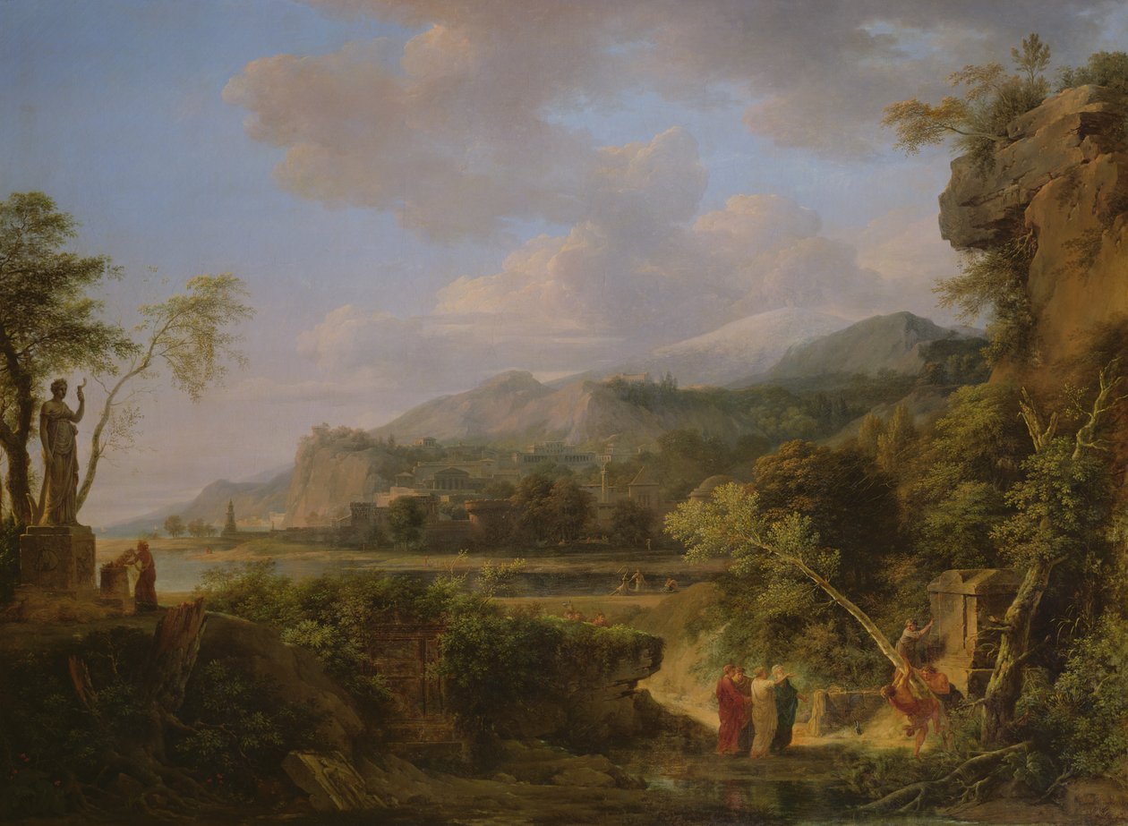 Cicero entdeckt das Grab von Archimedes, 1787 von Pierre Henri de Valenciennes