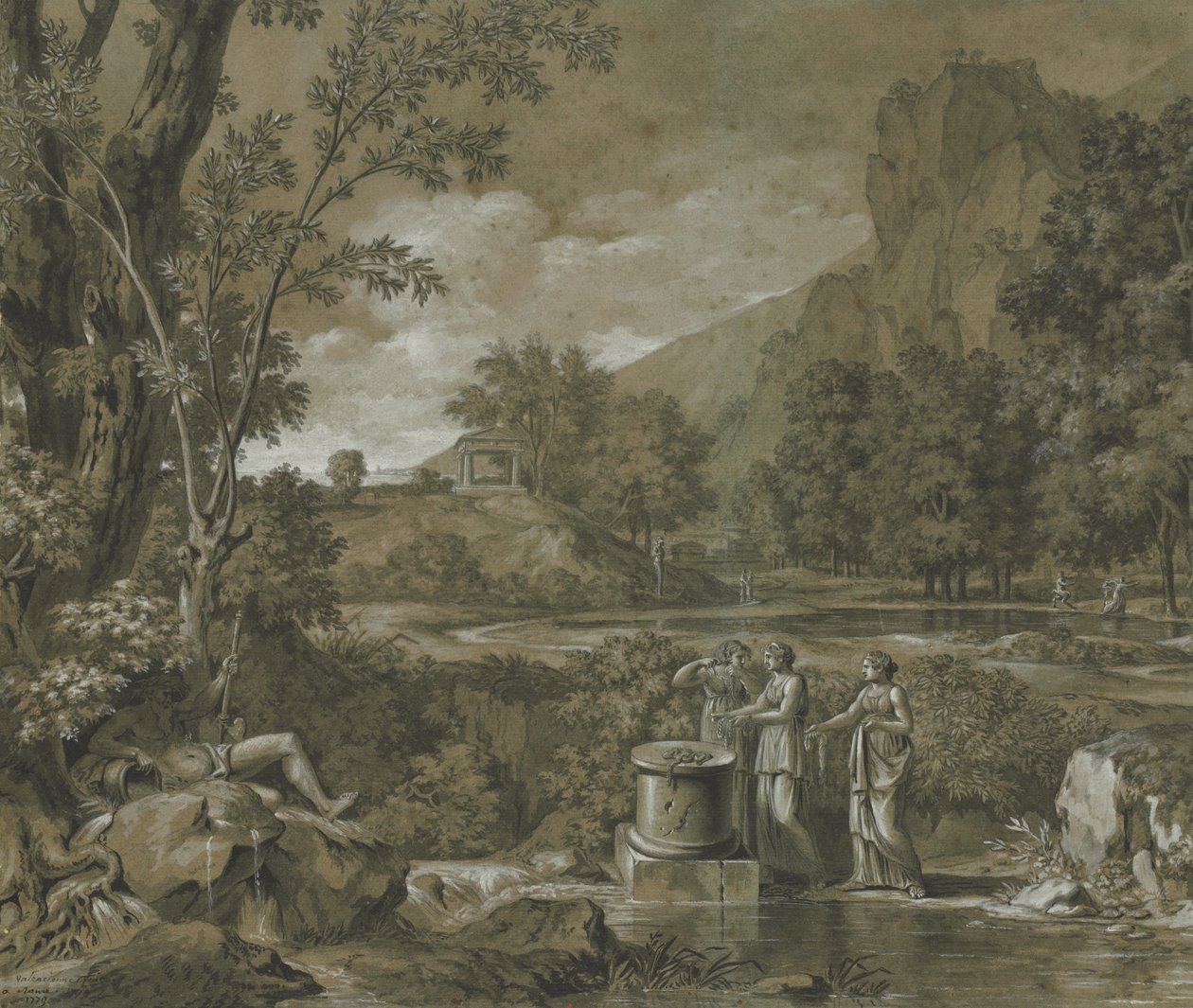 Klassische Landschaft, 1779 von Pierre Henri de Valenciennes