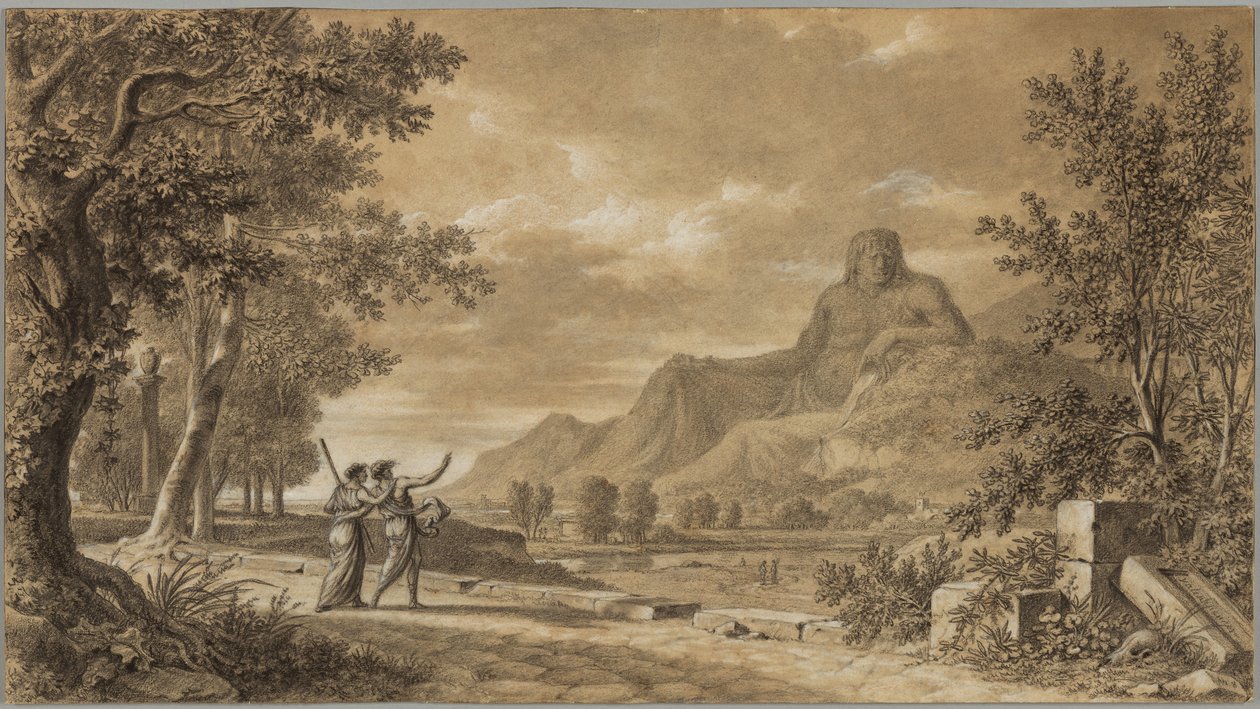 Berg Athos als Denkmal für Alexander den Großen von Pierre Henri de Valenciennes
