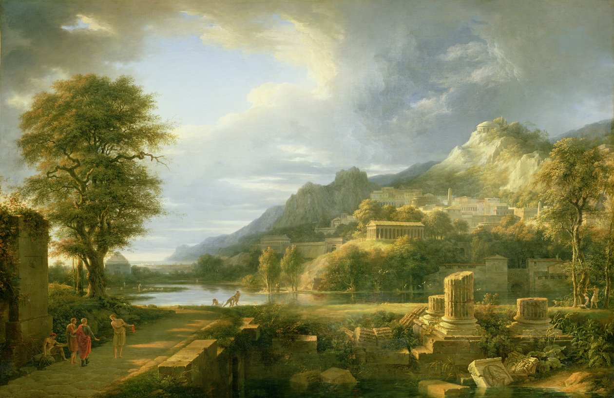 Die antike Stadt Agrigentum, 1787 von Pierre Henri de Valenciennes