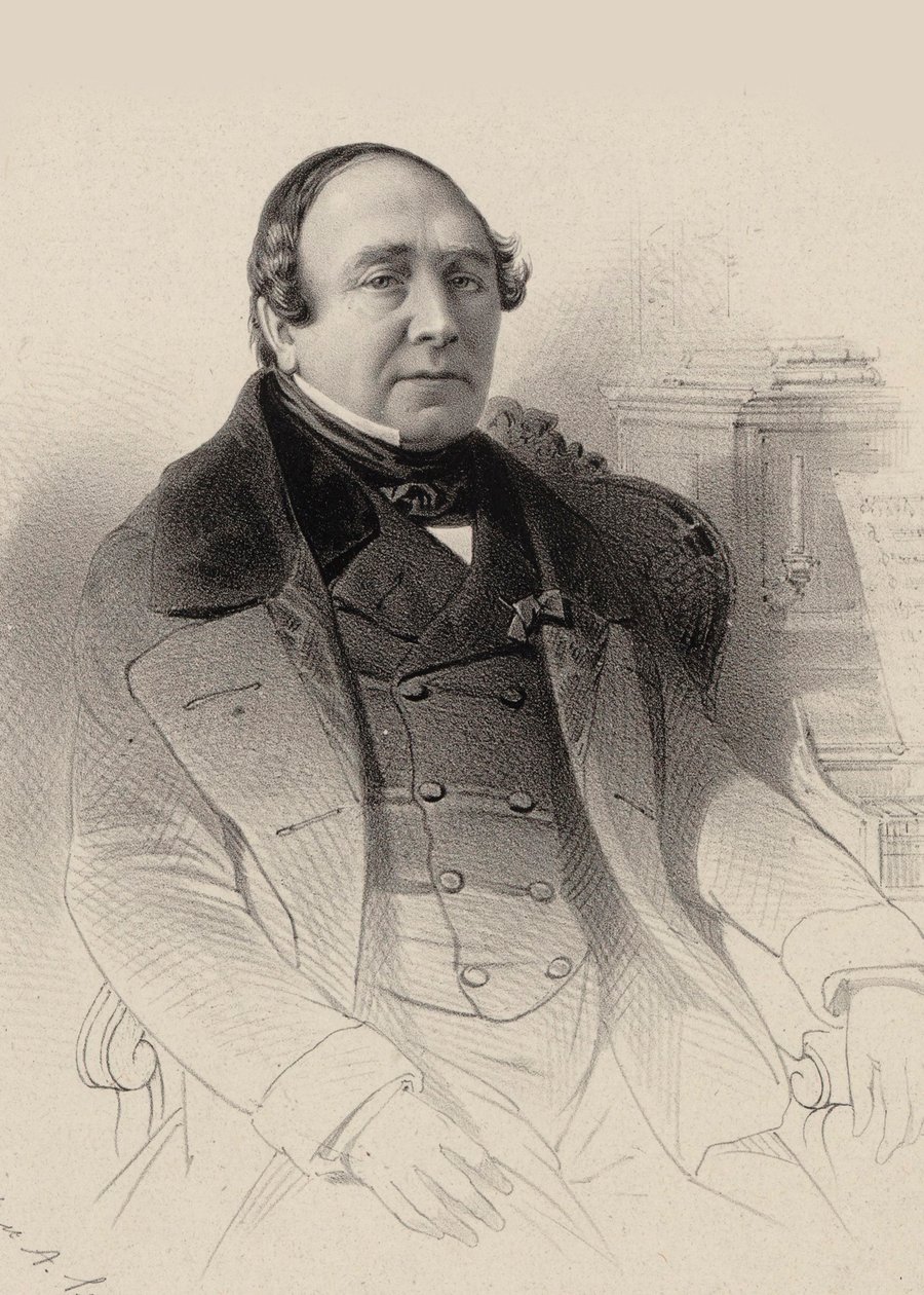 Porträt des Opernsängers Louis Antoine Eléonore Ponchard 1787-1866, 1850 von Pierre Hippolyte Aumont