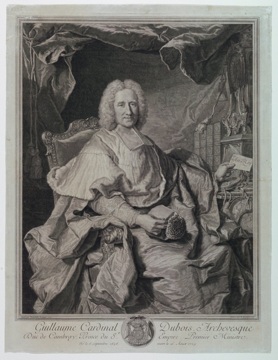 Porträt von Guillaume Kardinal Dubois (1650-1723) von Pierre Imbert Drevet