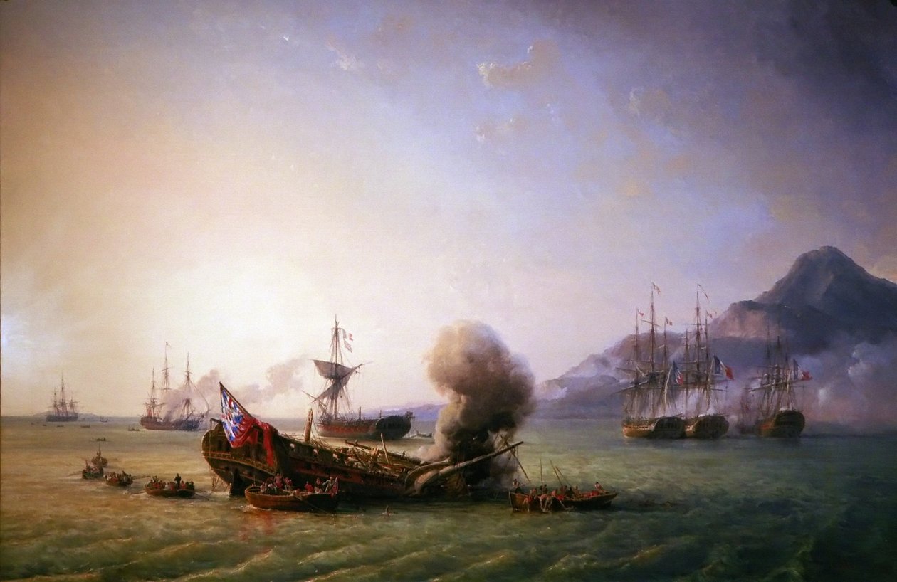 Kampf von Grand Port, 23. August 1810 von Pierre Julien Gilbert
