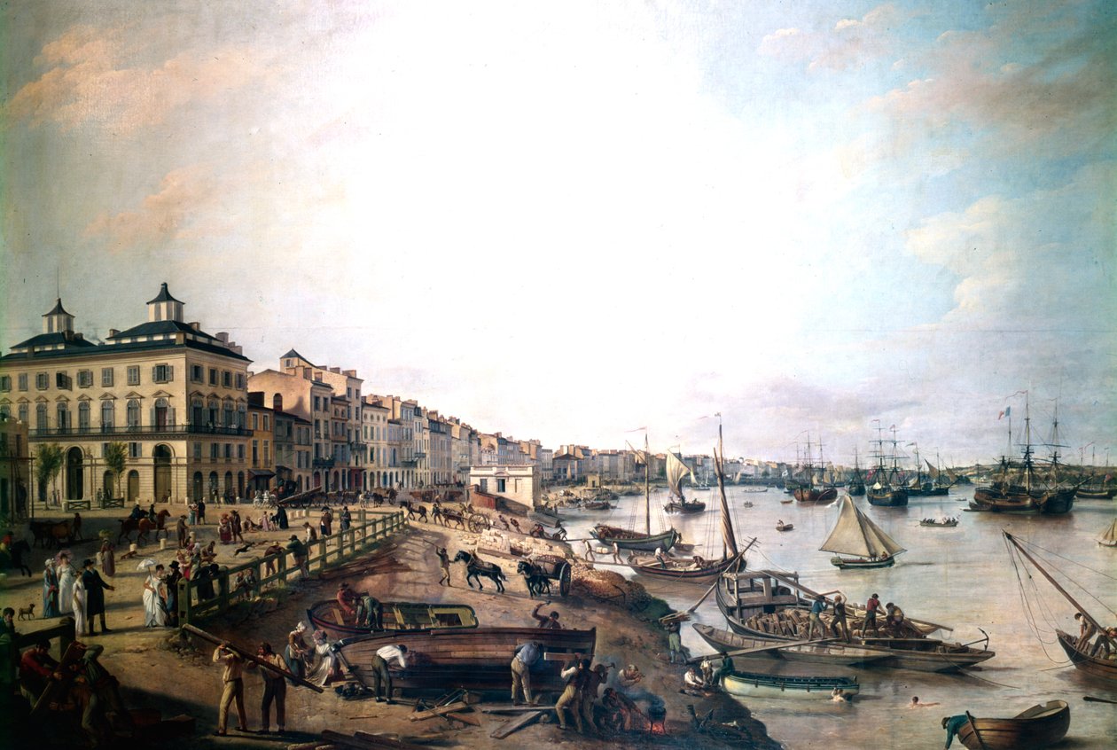 Der Hafen von Bordeaux, Frankreich, 1804 von Pierre Lacour the Elder