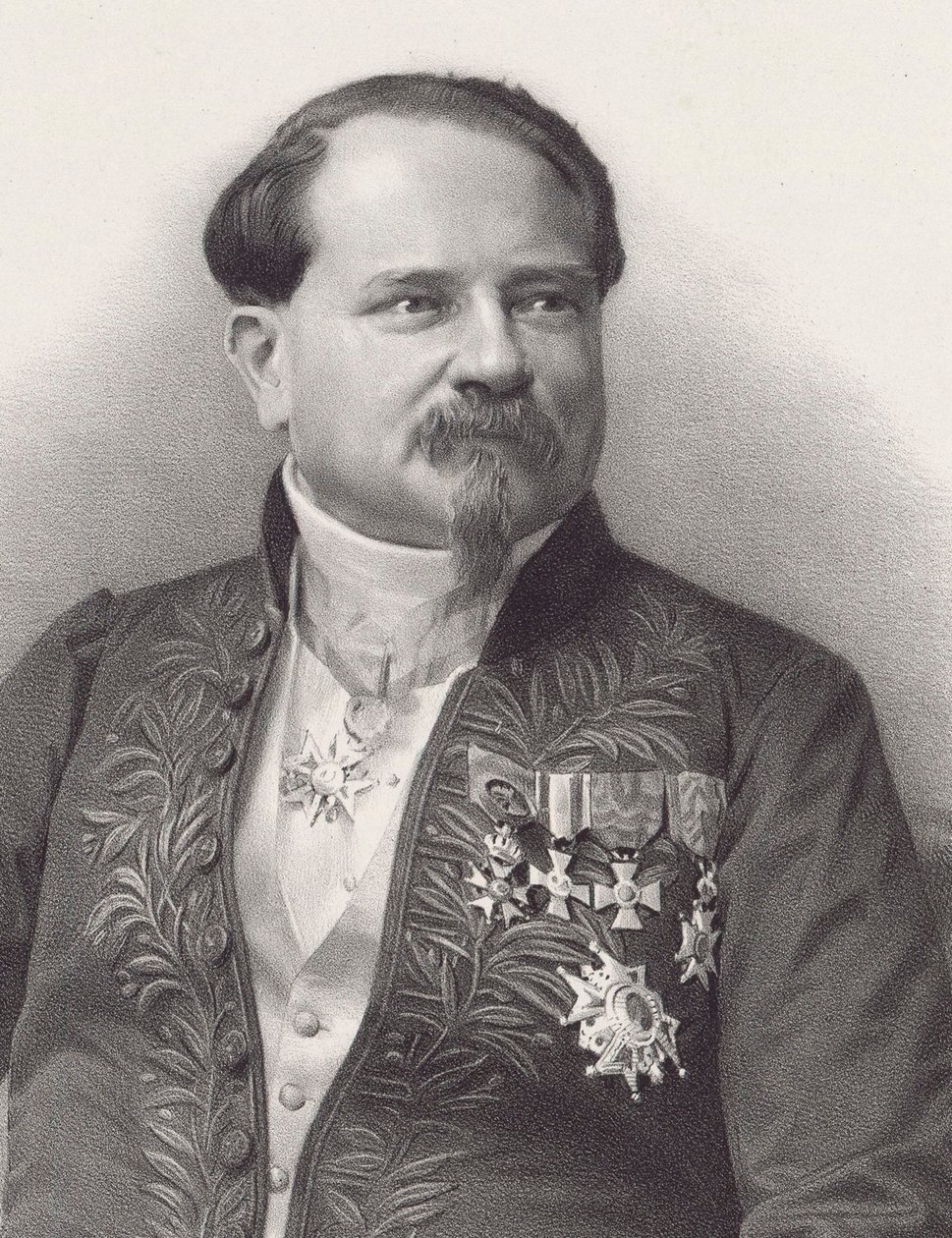 Porträt des Komponisten Jean-Georges Kastner 1810-1867, 1866 von Pierre Lanith Petit