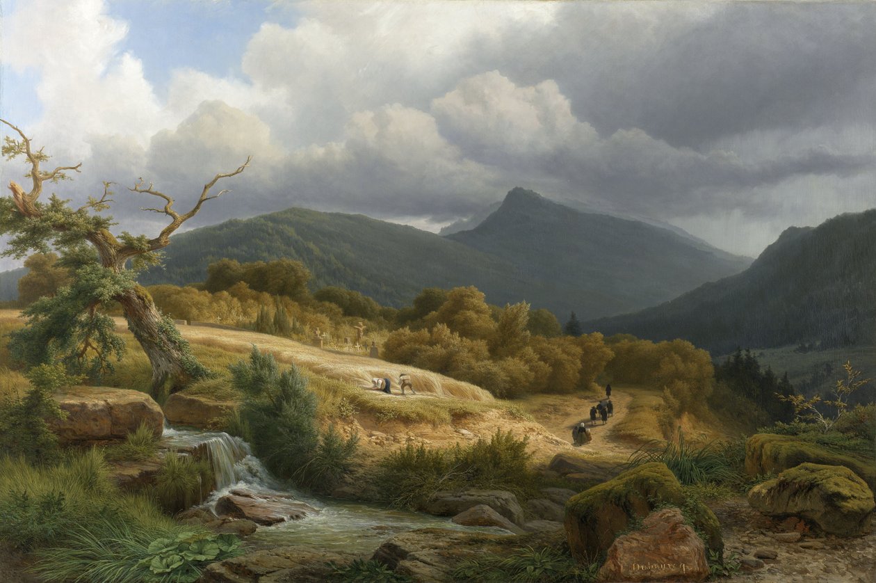 Der Friedhof in Baden-Baden von Pierre Louis Dubourcq