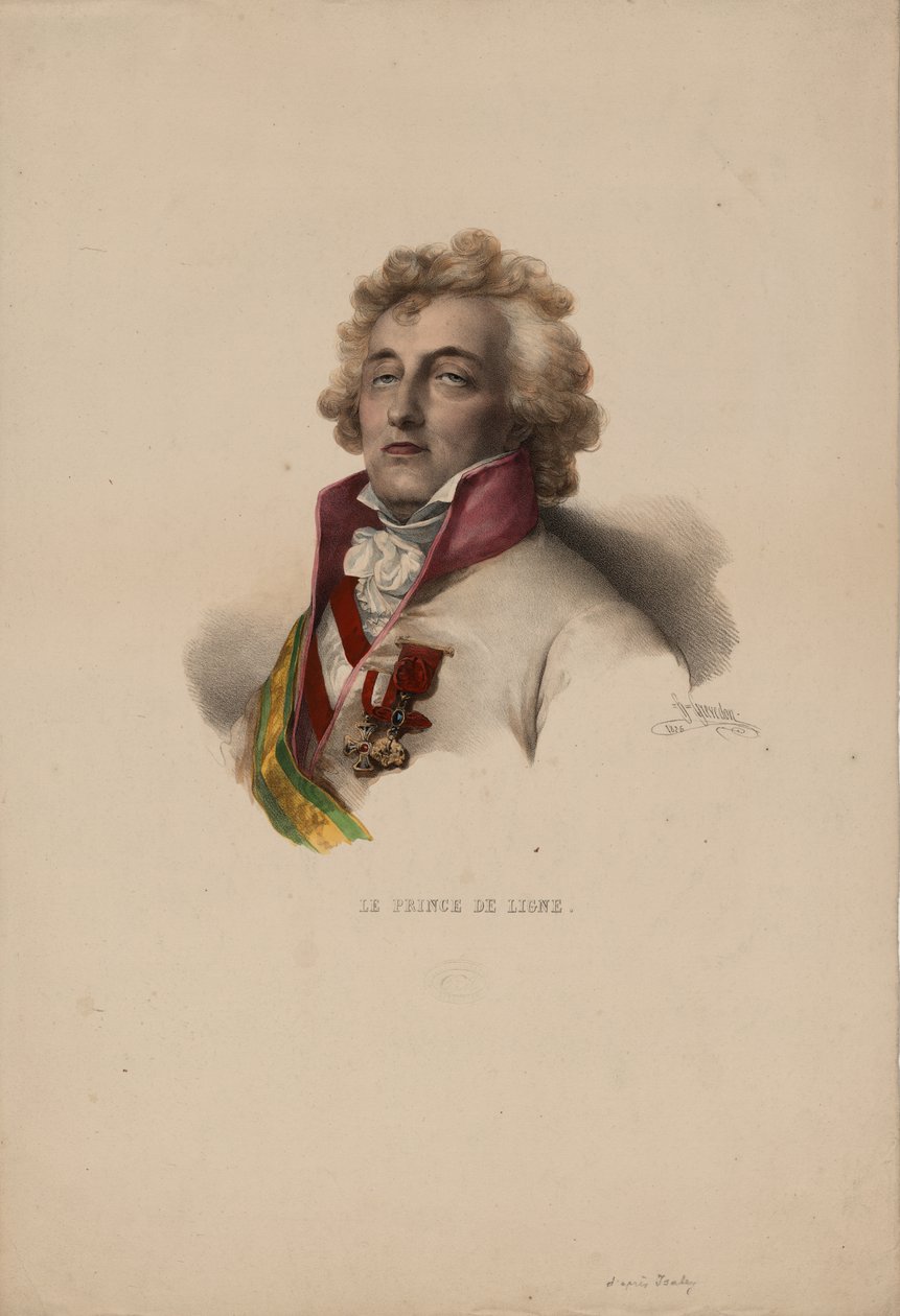 Porträt von Charles-Joseph, Prinz de Ligne 1735-1814, 1825 von Pierre Louis Henri Grevedon