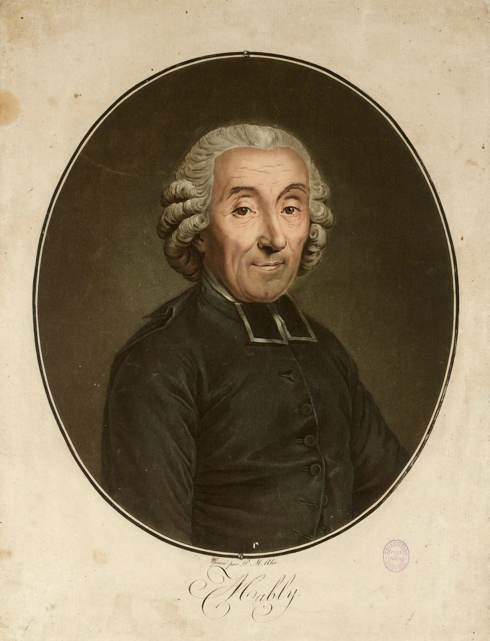 Porträt von Gabriel Bonnot de Mably 1709-1785, ca. 1790 von Pierre Michel Alix
