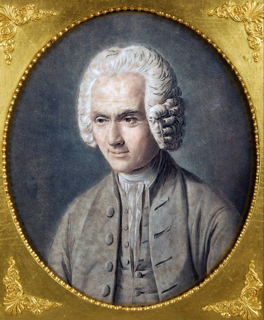 Porträt von Jean-Jacques Rousseau (1712-1778) von Pierre Michel Alix