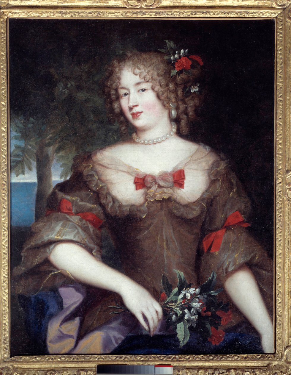 Madame de Sevigne: Porträt von Francoise Marguerite de Sevigne, Gräfin von Grignan (1648-1705), Tochter von Marie de Rabutin-Chantal, Marquise von Sevigne (1626-1696). Gemälde von Pierre Mignard (1612-1695) von Pierre Mignard