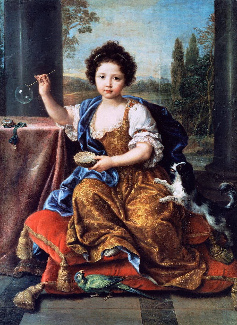 Porträt von Louise Marie Anne de Bourbon oder Mademoiselle de Tours (1674-1681) von Pierre Mignard