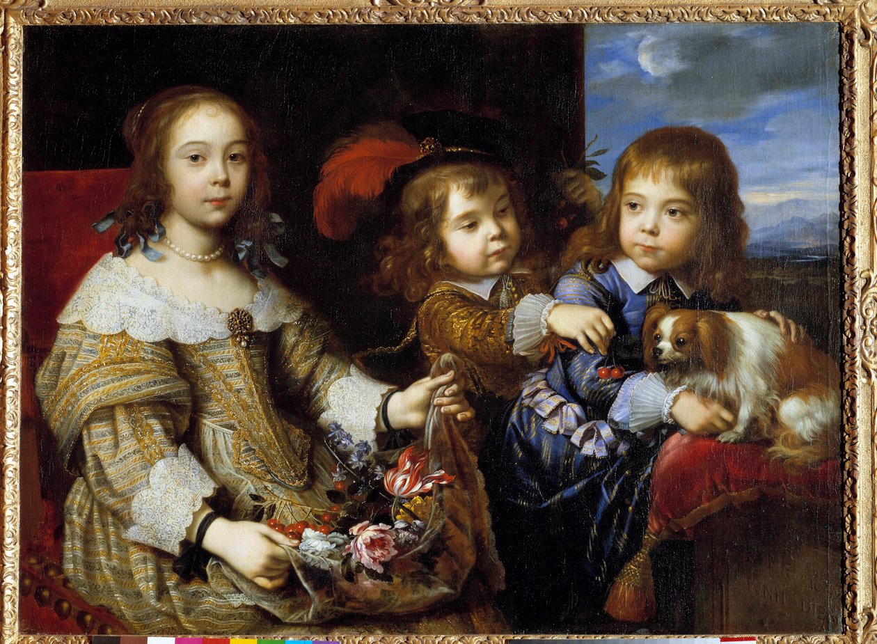 Die Kinder des Herzogs von Bouillon. Gemälde von Pierre Mignard, 1647 von Pierre Mignard