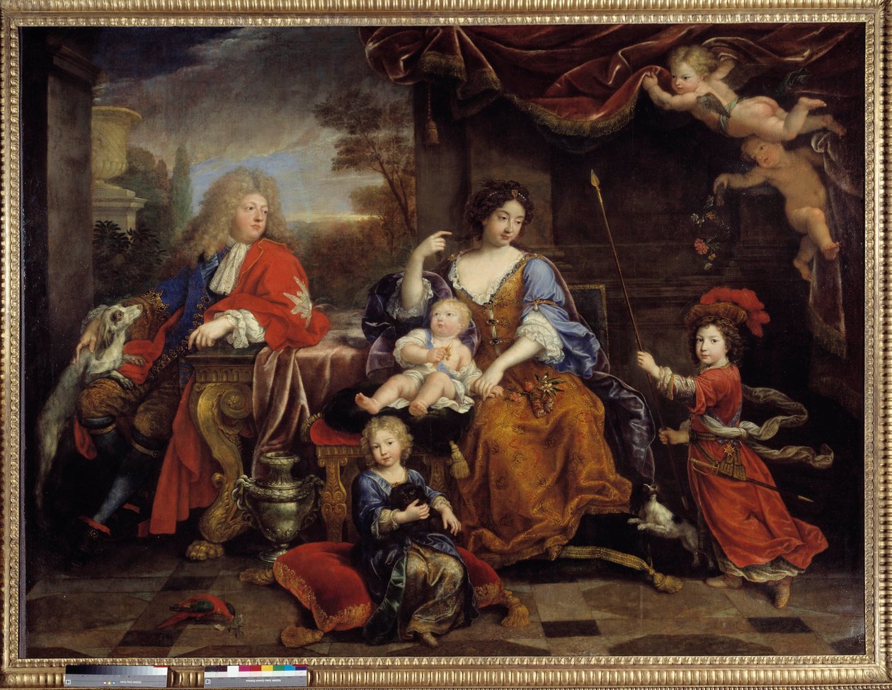 Die Familie von Louis von Frankreich (1661-1711), Sohn von Ludwig XIV., 1687 von Pierre Mignard