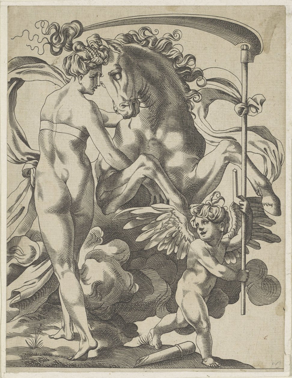 Saturn und die Nymphe Philyra von Pierre Milan