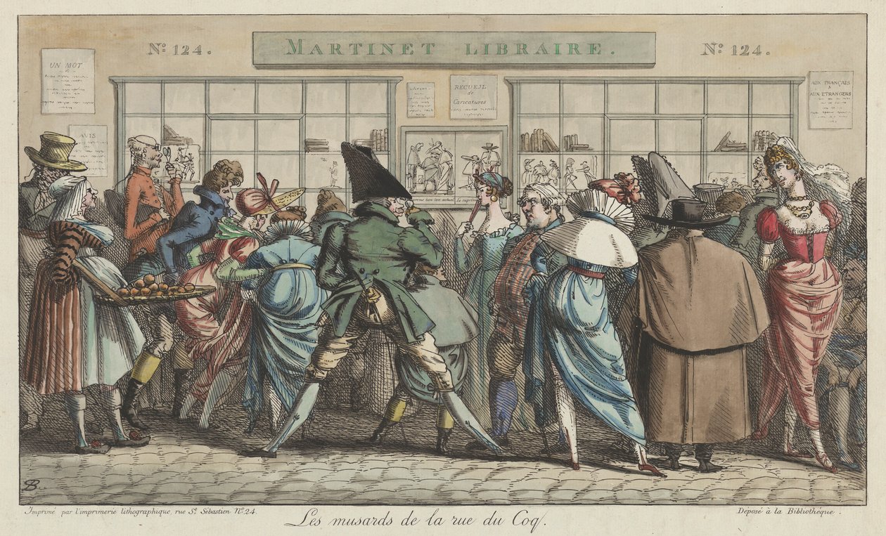 Les musards de la rue du Coq von Pierre Nolasque Bergeret