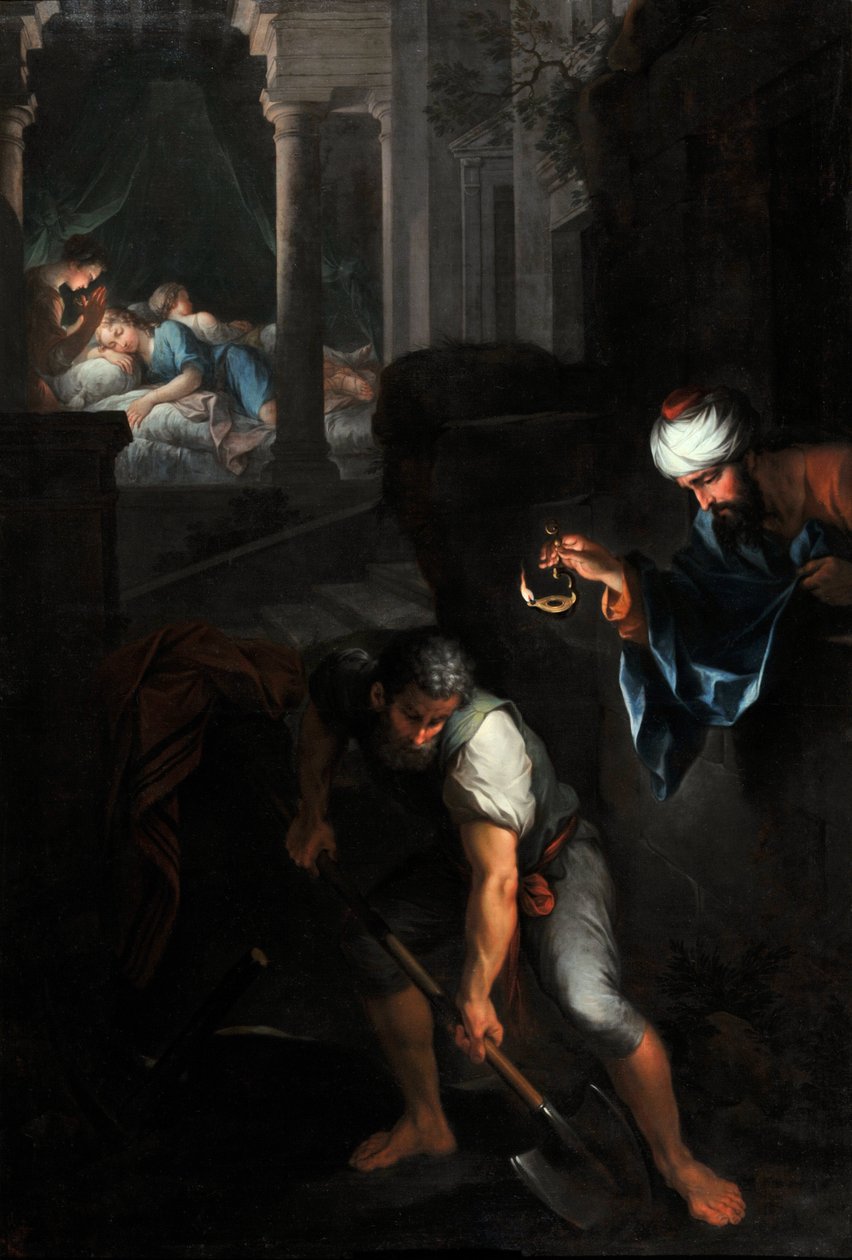Raguel gräbt sein Grab von Pierre Parrocel