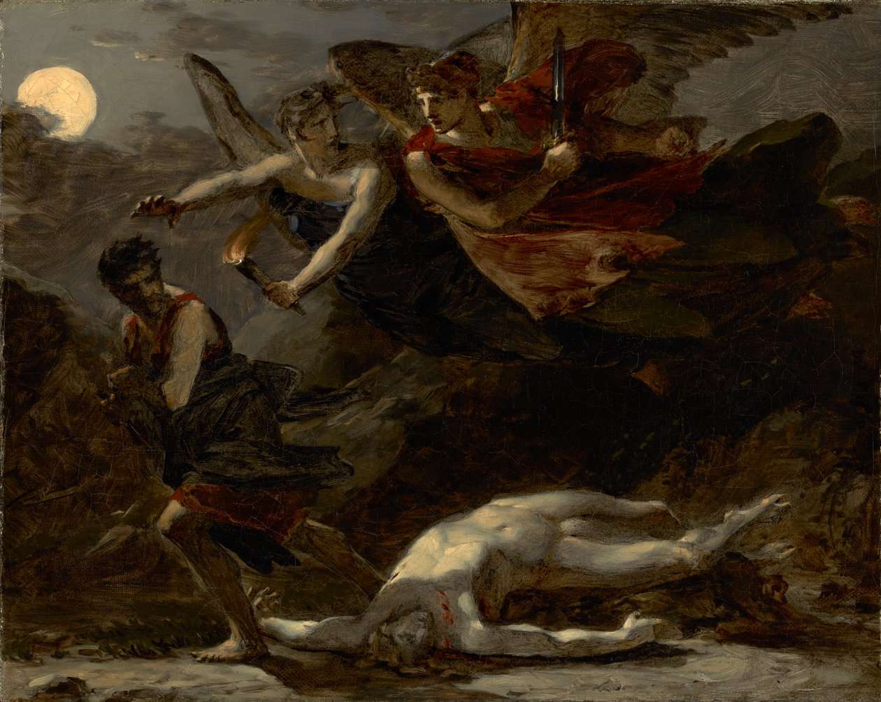 Gerechtigkeit und göttliche Rache verfolgen das Verbrechen von Pierre Paul Prudhon