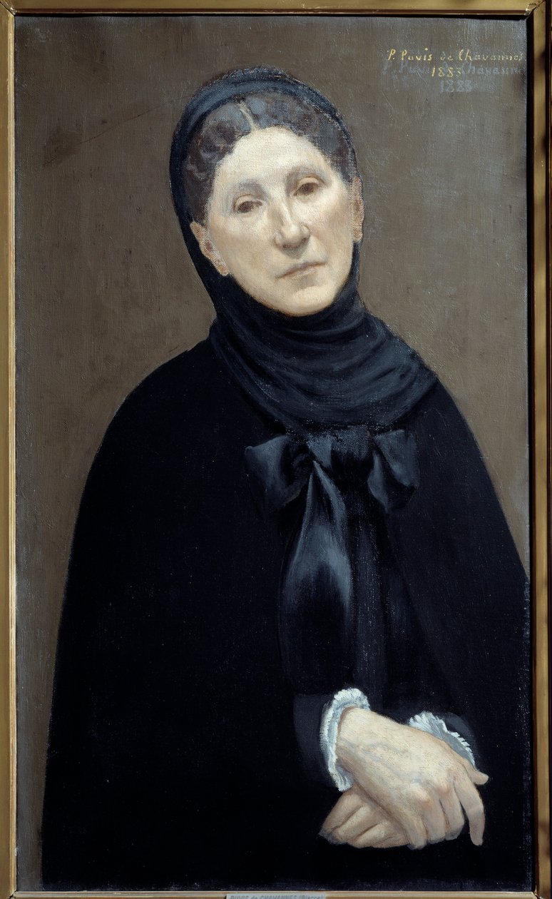 Porträt von Prinzessin Marie Cantacuzene, Frau des Künstlers. Gemälde von Pierre Puvis de Chavannes von Pierre Puvis de Chavannes