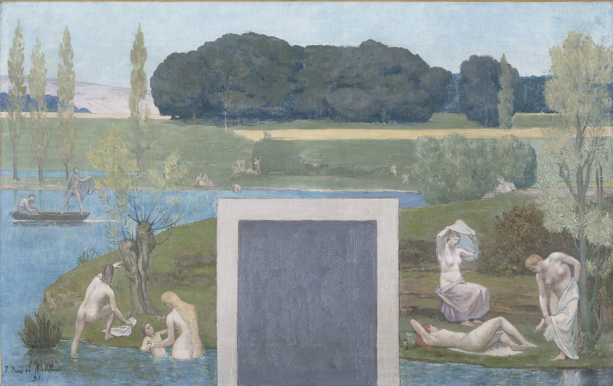 Skizze für das Hôtel de Ville de Paris: Sommer von Pierre Puvis de Chavannes
