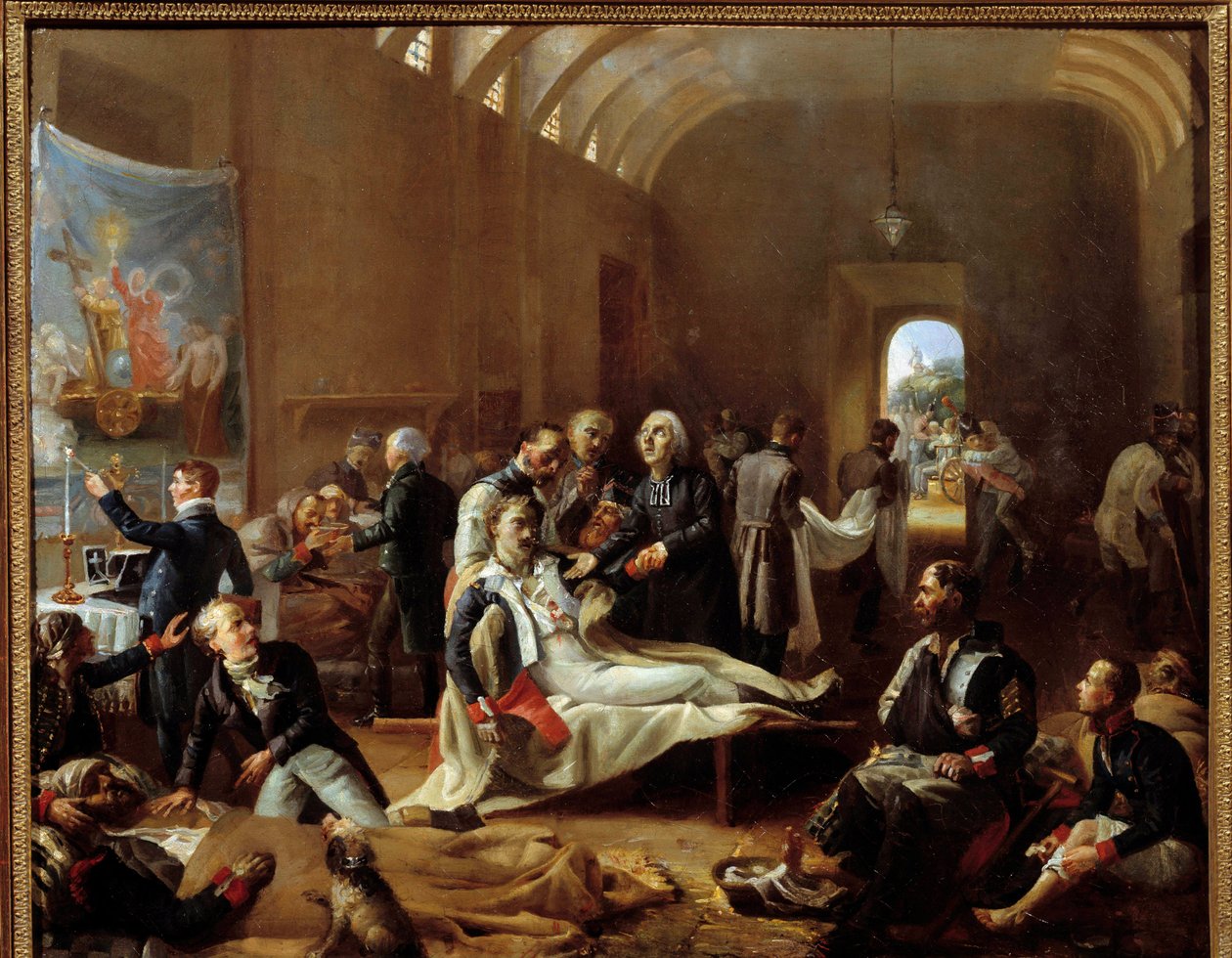 Eine Ambulanz während des Frankreichfeldzugs 1814 (Gemälde von Pierre Vigneron, 1814) von Pierre Roch Vigneron