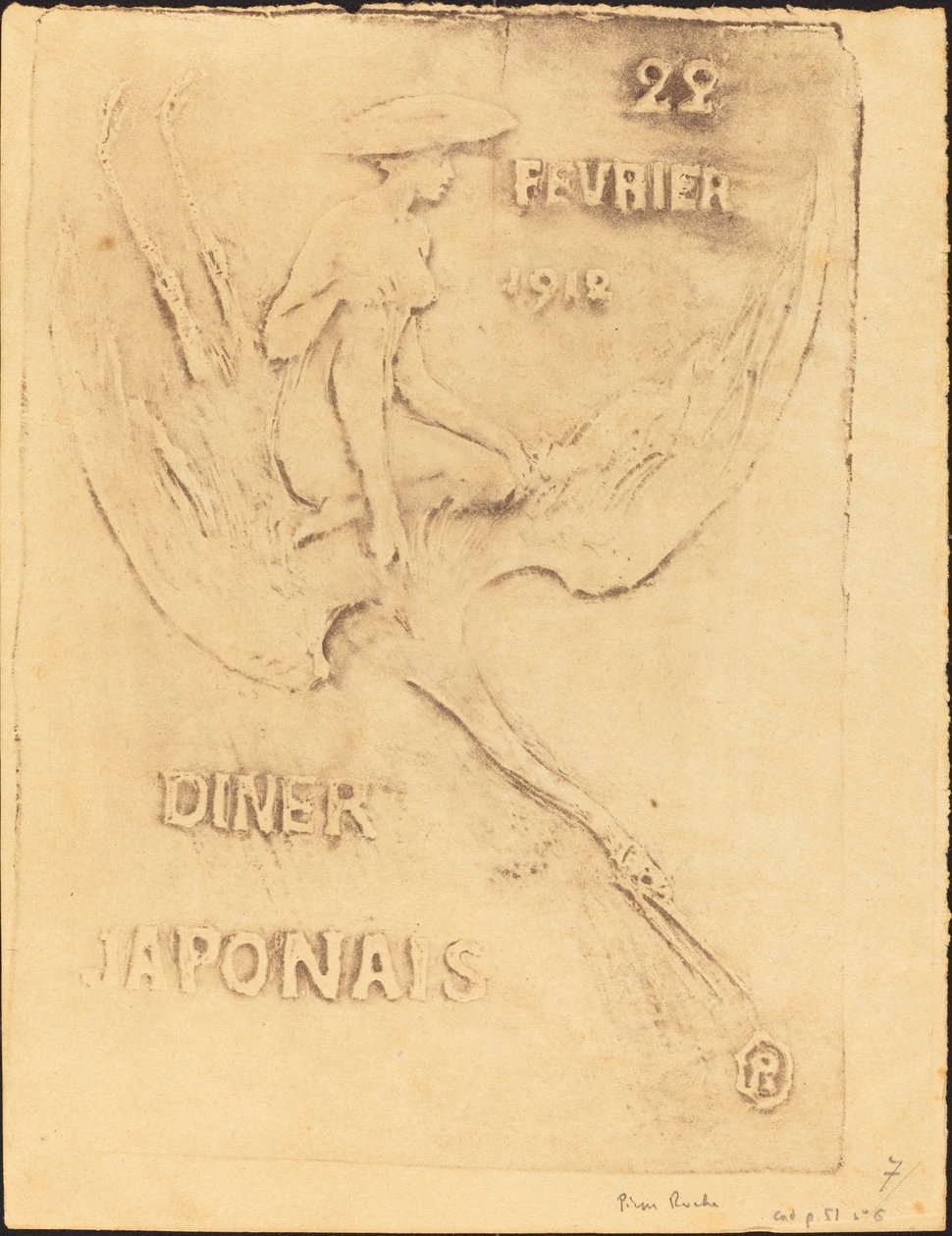 Frau und Vogel, 22. Februar 1912, Japanisches Abendessen von Pierre Roche