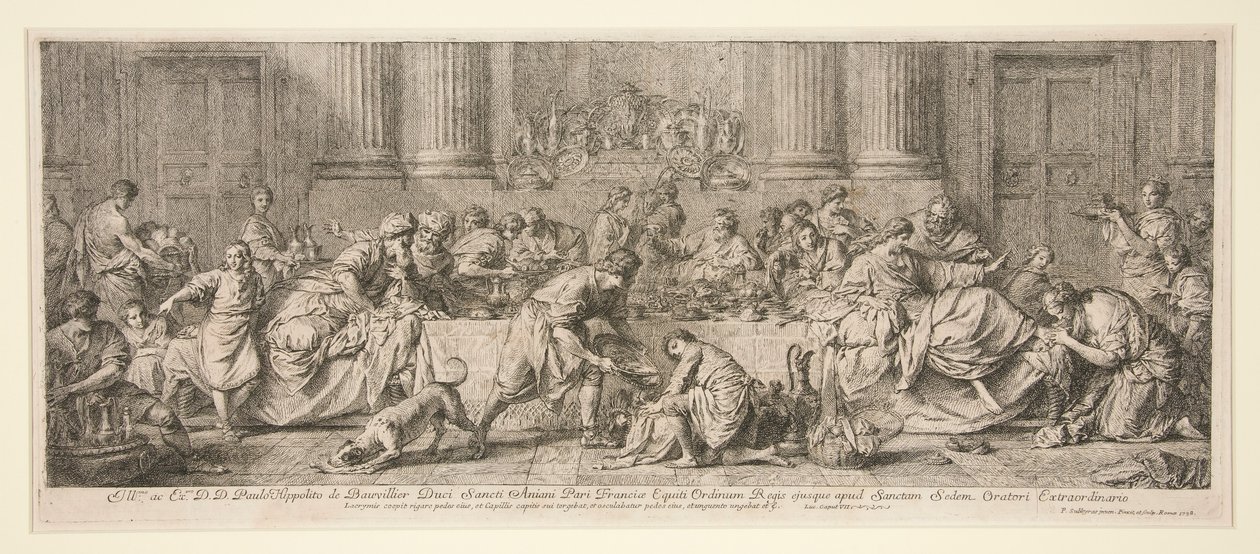 La Madeleine aux pieds de Jésus (Das Gastmahl im Hause des Simon des Pharisäers) von Pierre Subleyras