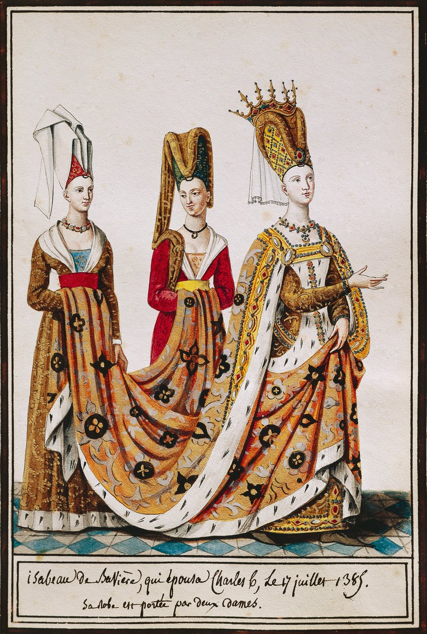 Isabeau von Bayern heiratet Karl VI., König von Frankreich, 17. Juli von Pierre de La Mesangere