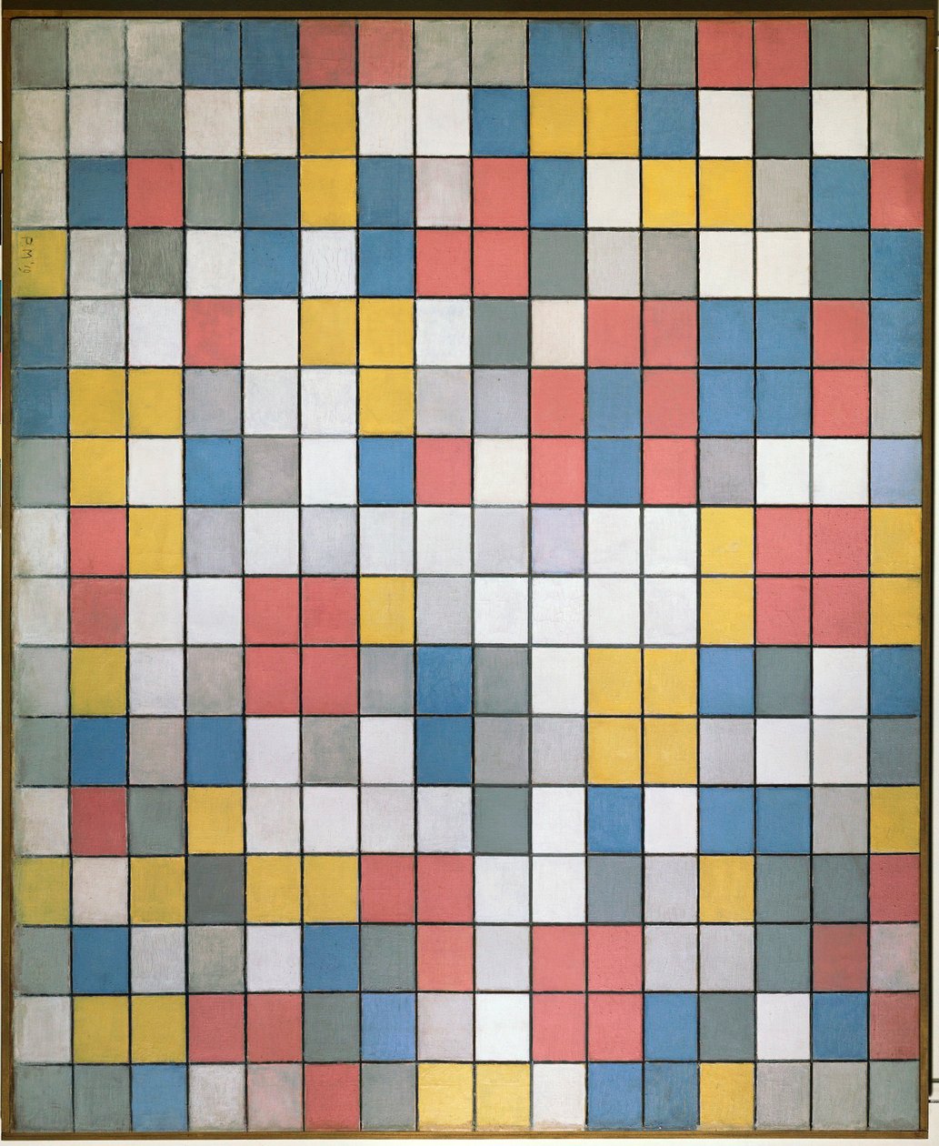 Komposition mit Gittern: Schachbrettkomposition von Piet Mondrian