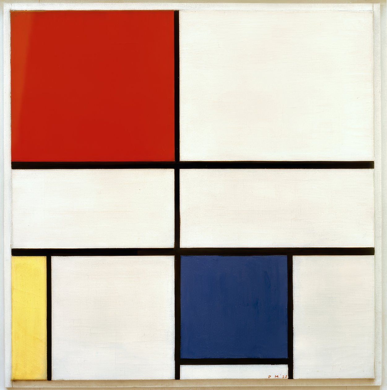 Komposition C; Komposition Nr. III; Komposition mit Rot, Gelb und Blau von Piet Mondrian