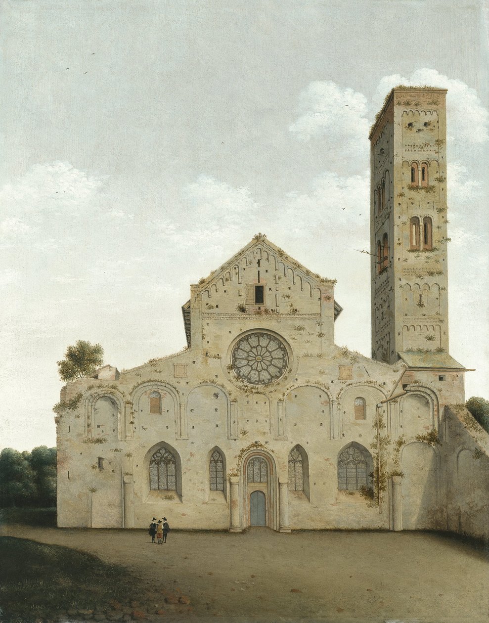 Die Westfassade der Kirche St. Maria in Utrecht von Pieter Janszoon Saenredam