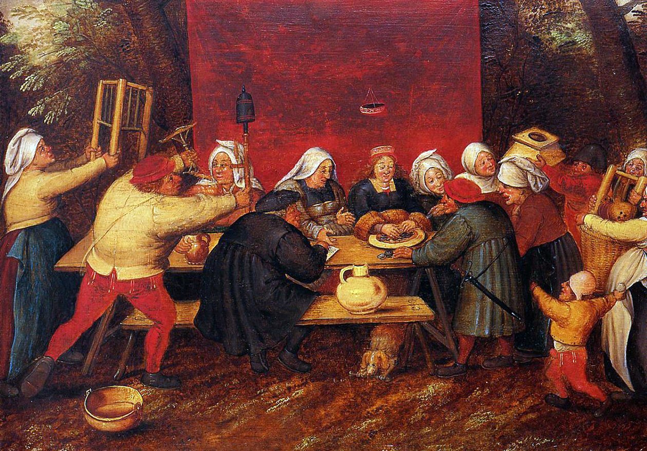 Die Hochzeitsgeschenke, ca. 1619 von Pieter Brueghel the Younger