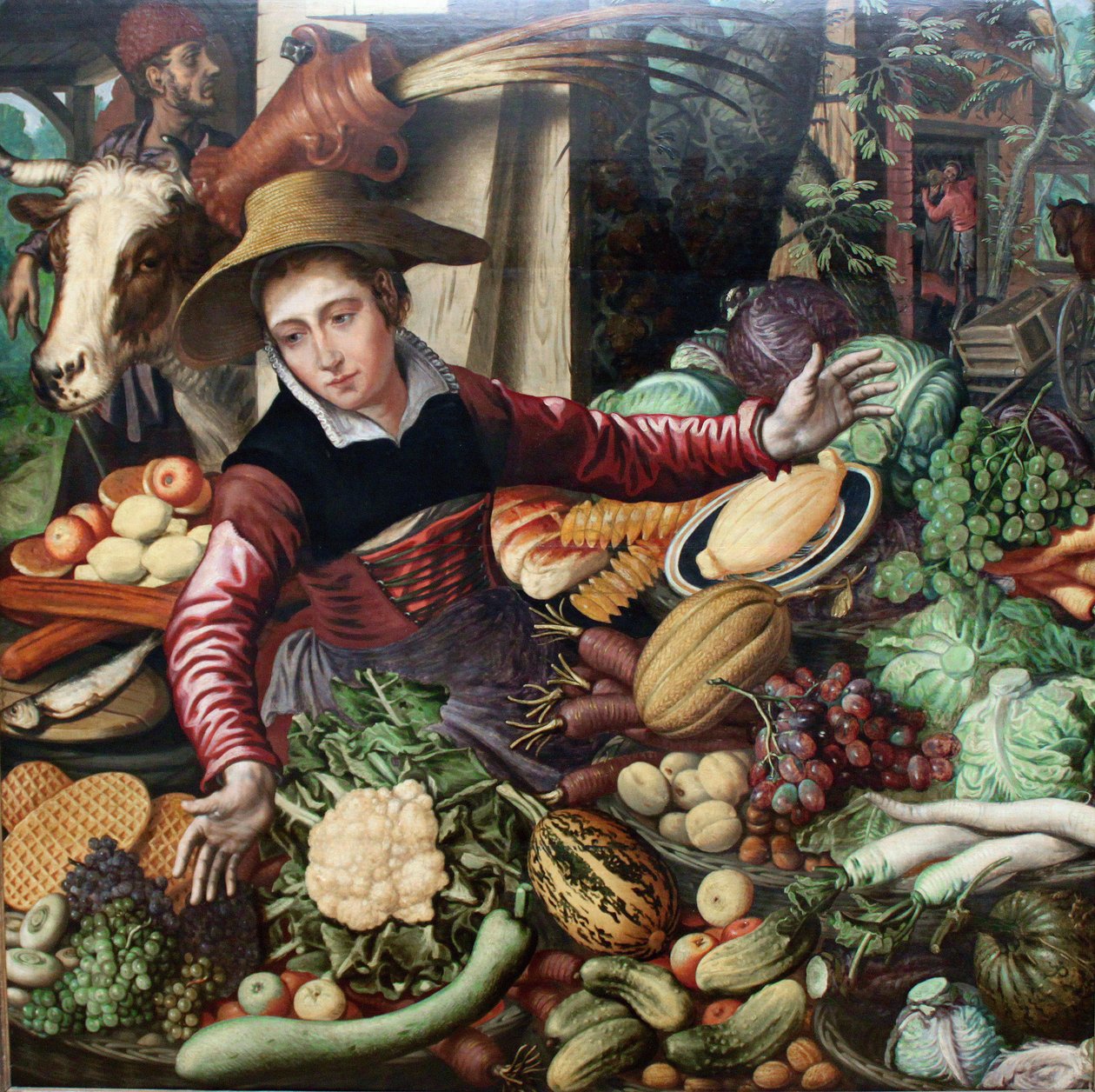 Marktfrau am Gemüsestand von Pieter Aertsen