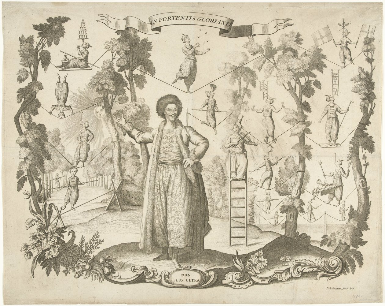 Akrobaten und Seiltänzer von Pieter Balthasar Bouttats