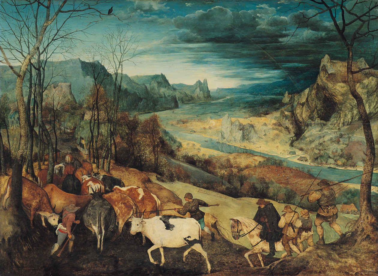 Die Rückkehr der Herde (Herbst) von Pieter Brueghel the Elder