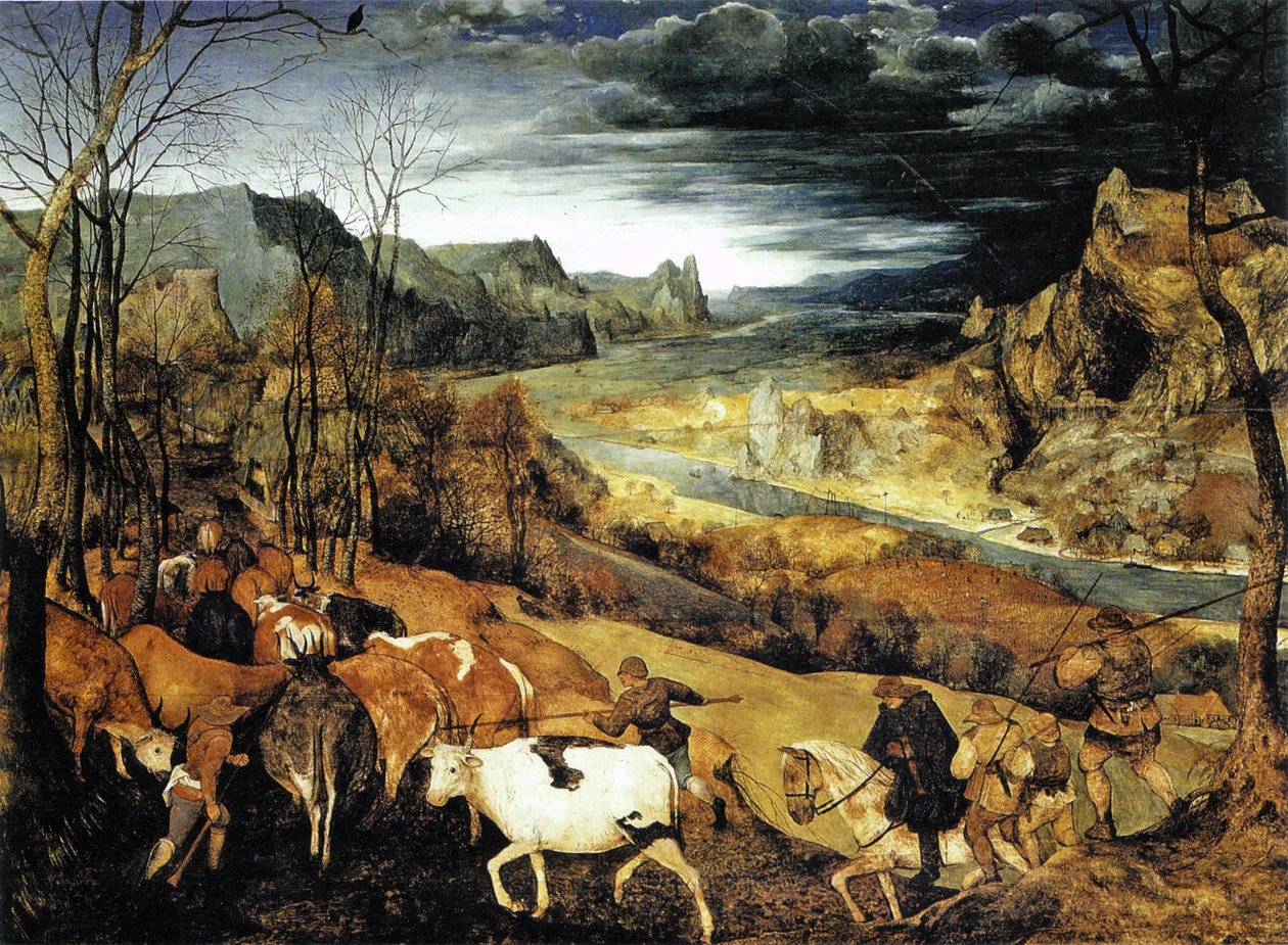 Die Rückkehr der Herde (Herbst) von Pieter Brueghel the Elder
