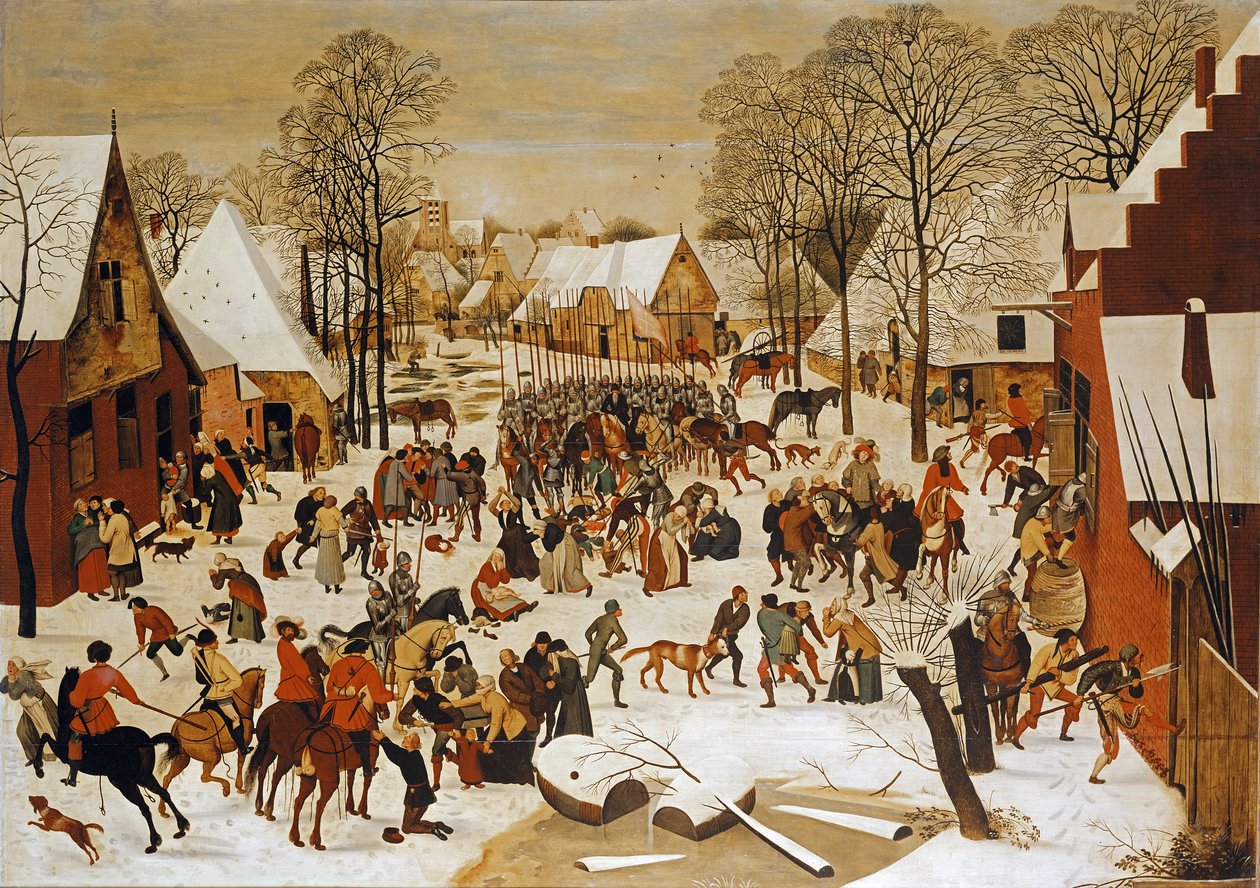 Winterszene mit dem Massaker der Unschuldigen von Pieter Brueghel the Younger