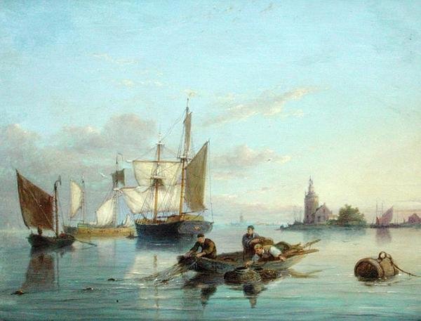 Auf der Insel Texel, Holland von Pieter Christiaan Cornelis Dommelshuizen