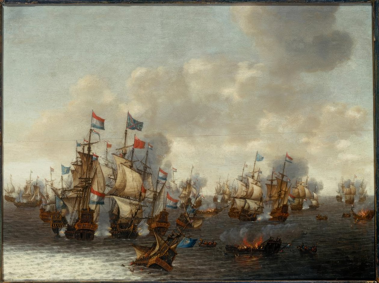 Die Seeschlacht der vier Tage von Pieter Cornelisz. Soest