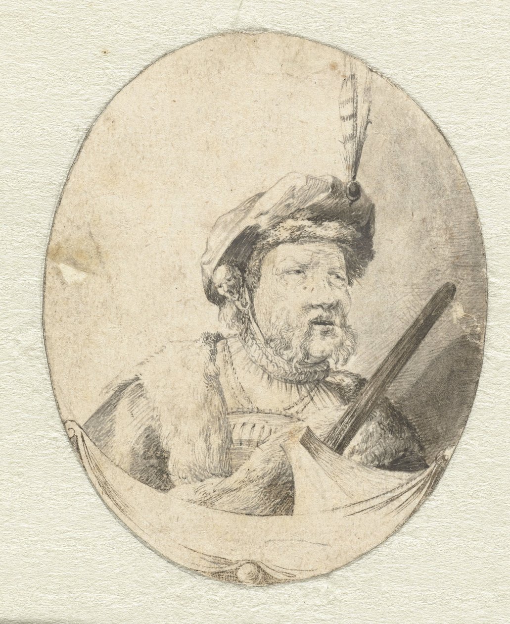 Büste eines Mannes in orientalischer Kleidung von Pieter Cornelisz. Verbeeck (possibly)