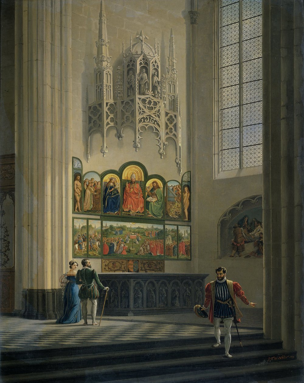 Der Genter Altar in der St.-Bavo-Kathedrale in Gent, 1829 von Pieter Frans De Noter