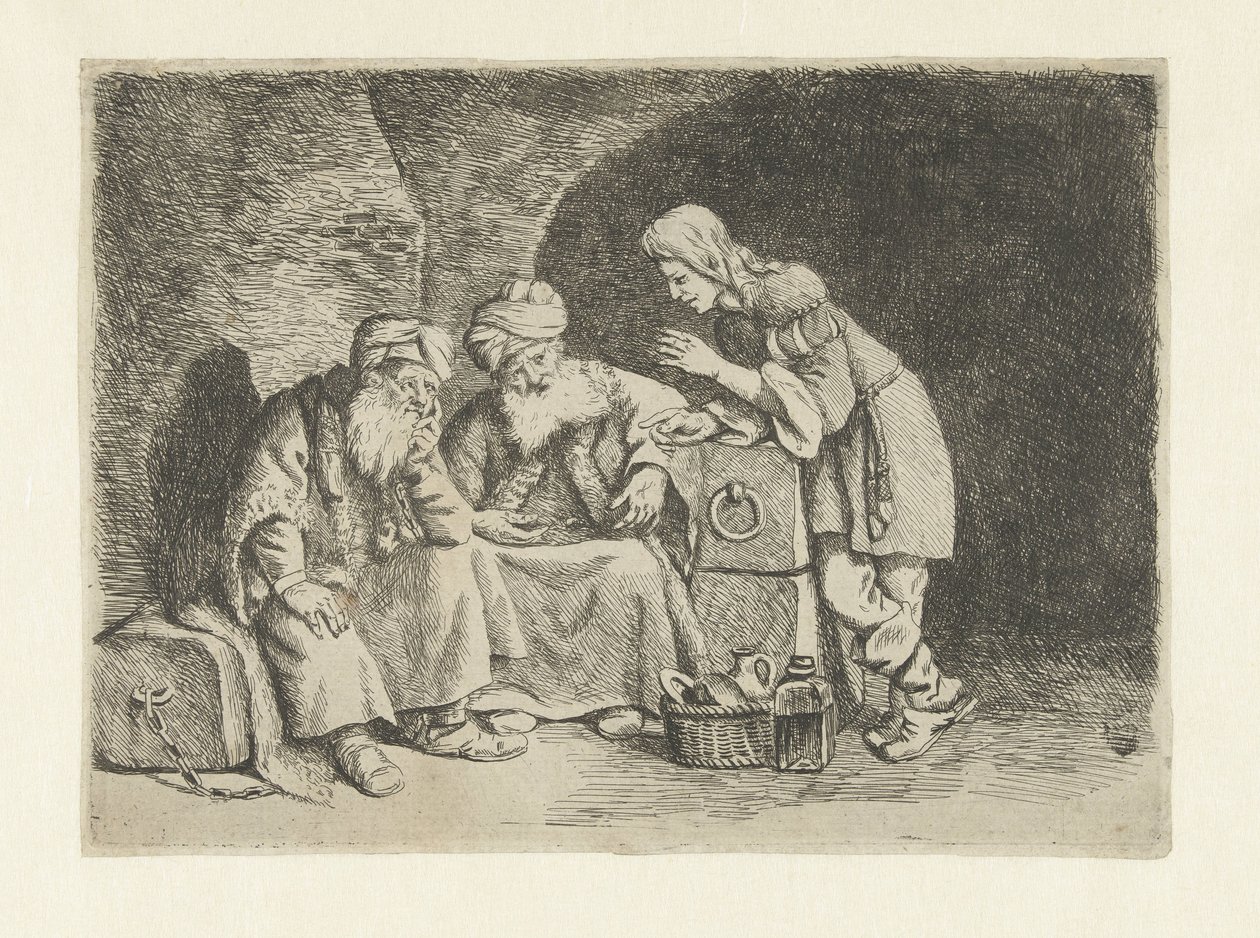 Joseph deutet die Träume des Bäckers und des Mundschenks von Pieter Fransz de Grebber