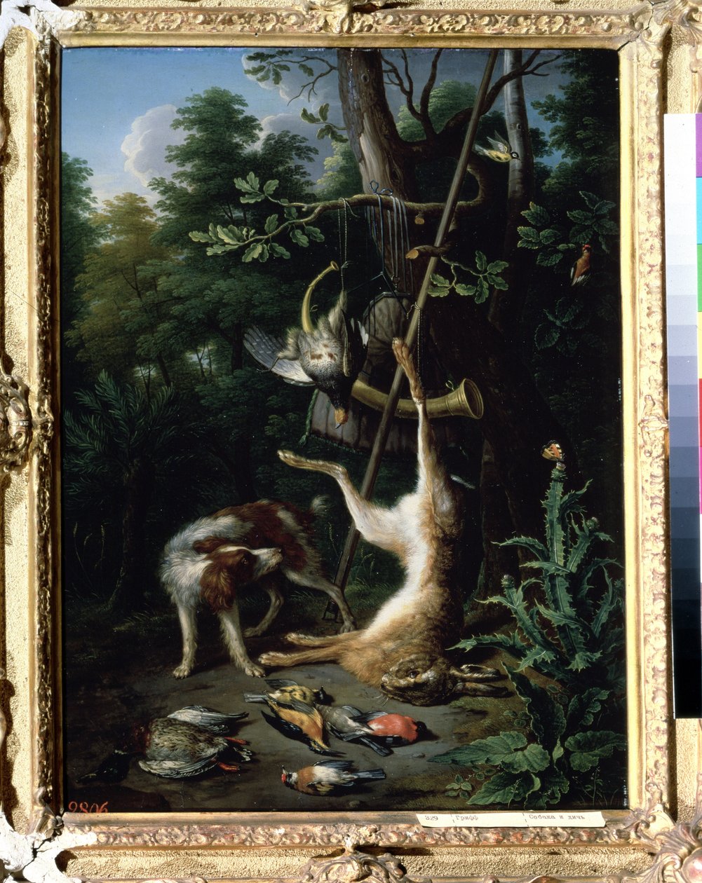 Jagdhund und Wildvögel von Peeter Gijsels