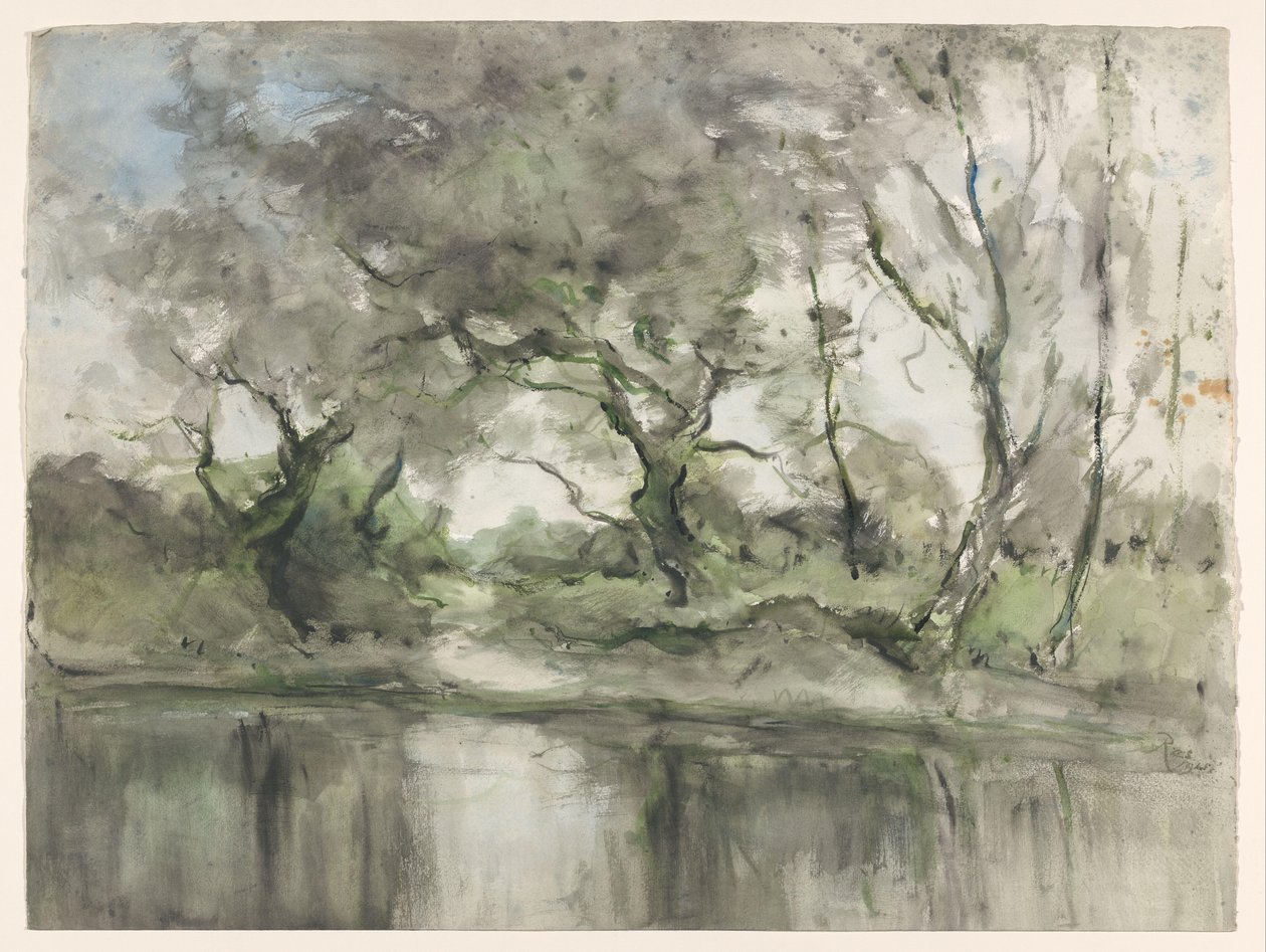 Bäume am Wasser von Pieter H.J.J. Ras (signed by artist)