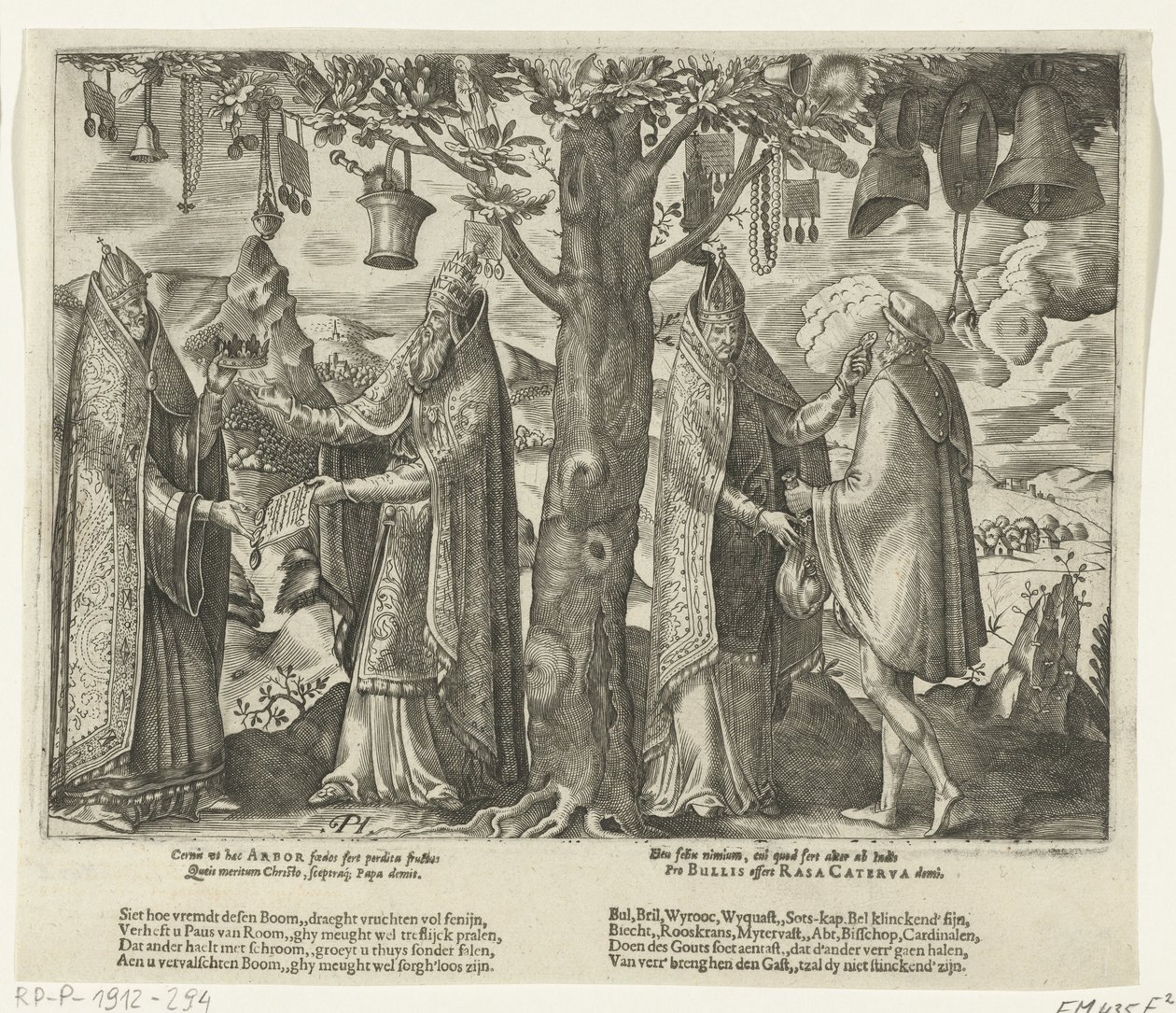 Baum der römischen Götzenanbetung, ca. 1570 von Pieter Huys