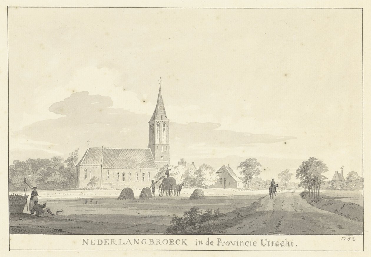 Ansicht des Dorfes Nederlangbroek von Pieter Jan van Liender