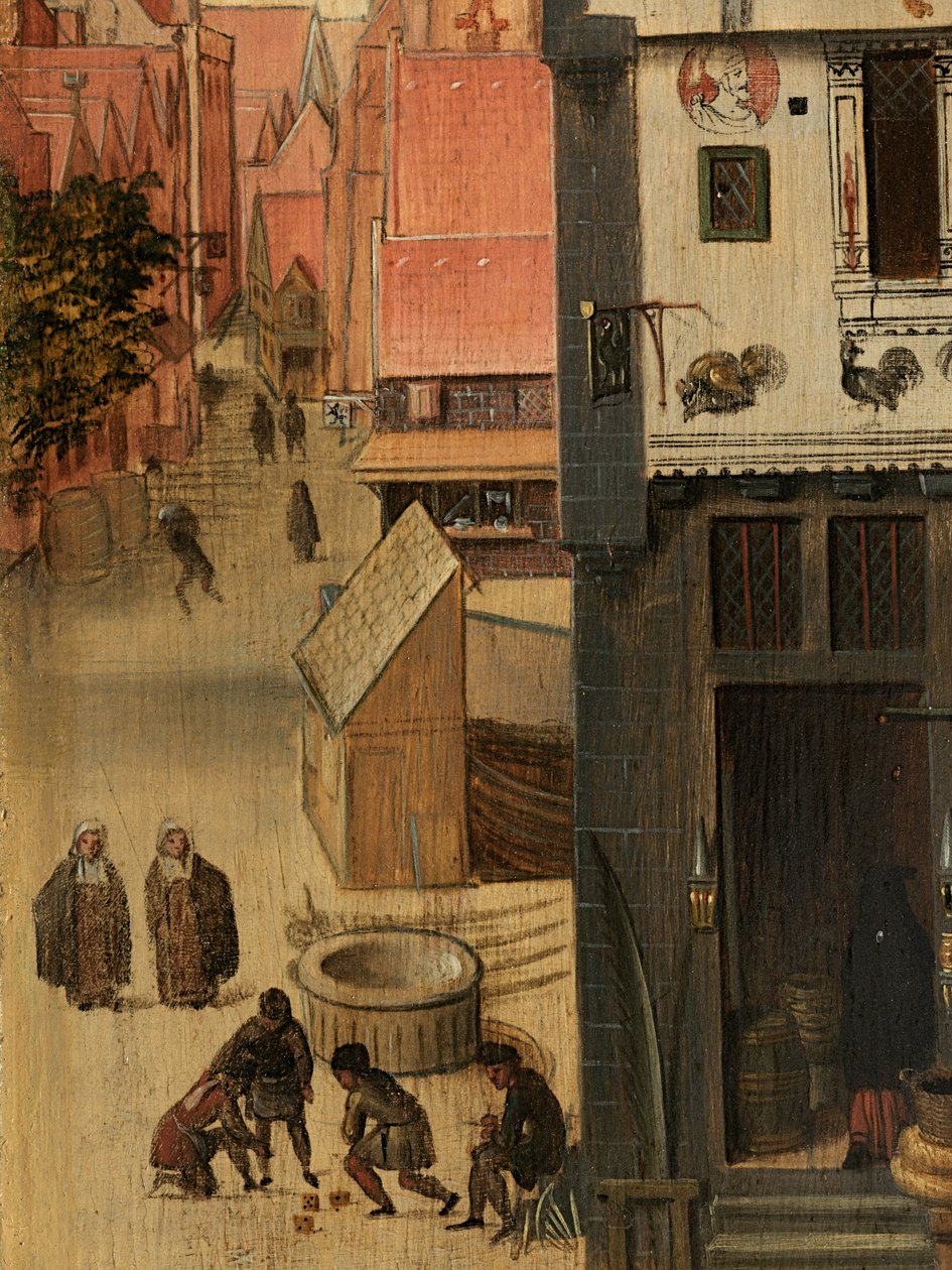 Detail des Porträts von Jacquemyne Buuck von Pieter Jansz. Pourbus