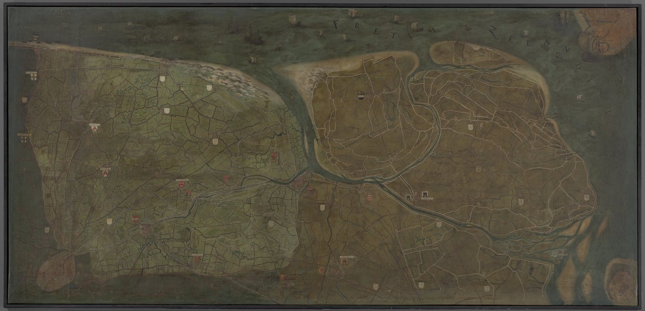 Karte von Brugse Vrije von Pieter Jansz. Pourbus