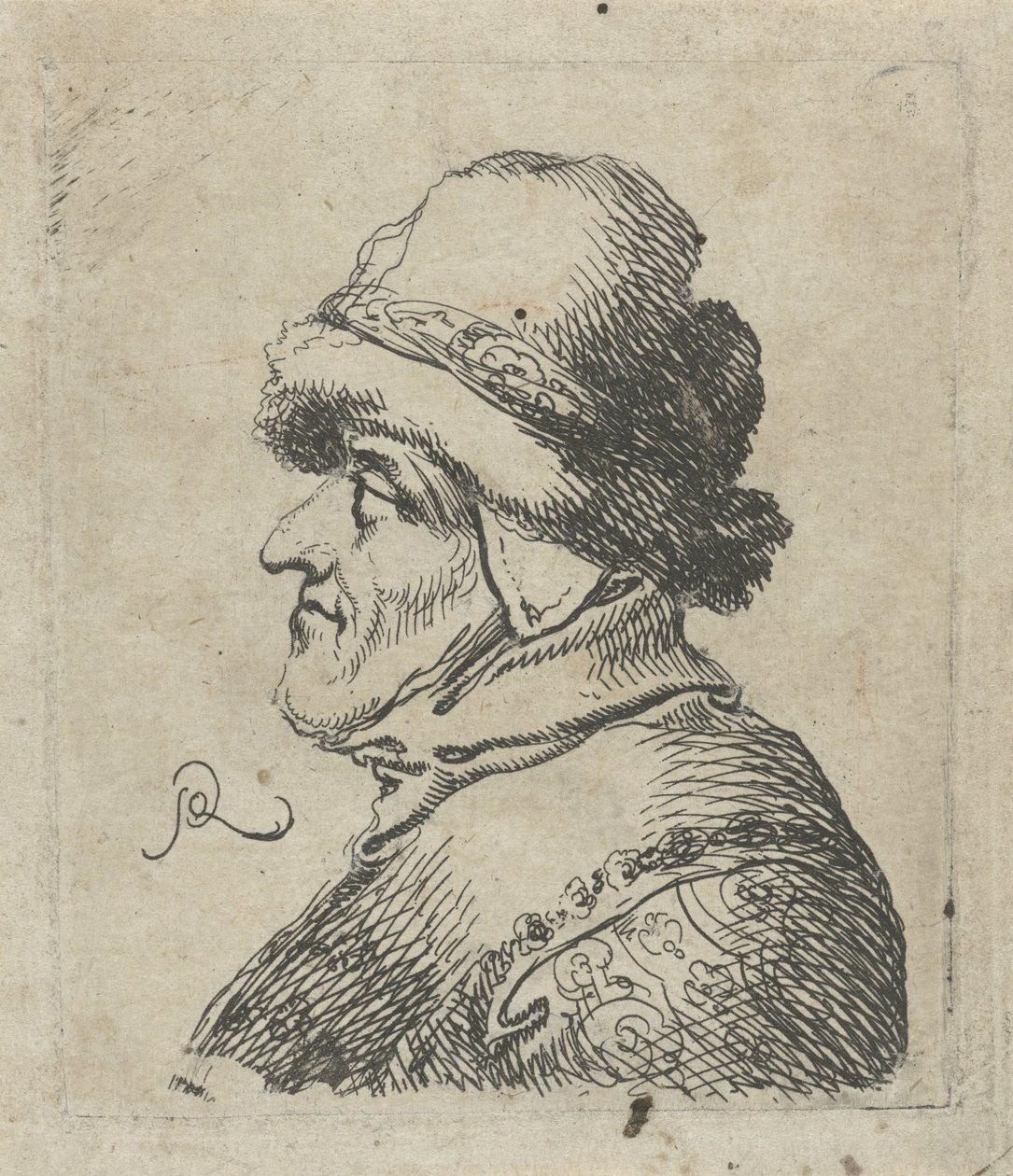 Kopf eines alten Mannes mit Mütze von Pieter Jansz Quast