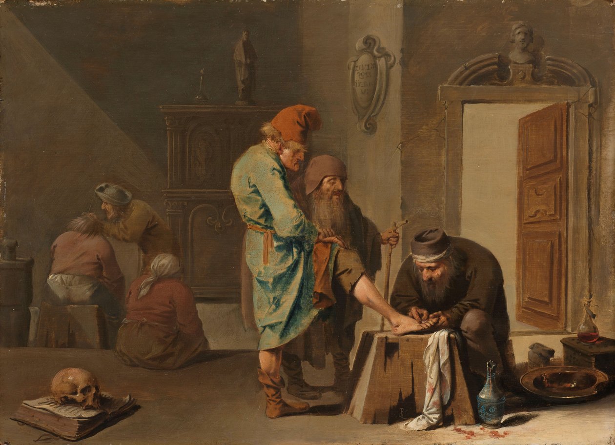Die Fußoperation von Pieter Jansz. Quast
